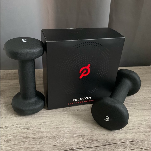 Peloton 3lbs Light Weights Dumbbells Black (Set of 2) NWT - Picture 7 of 11